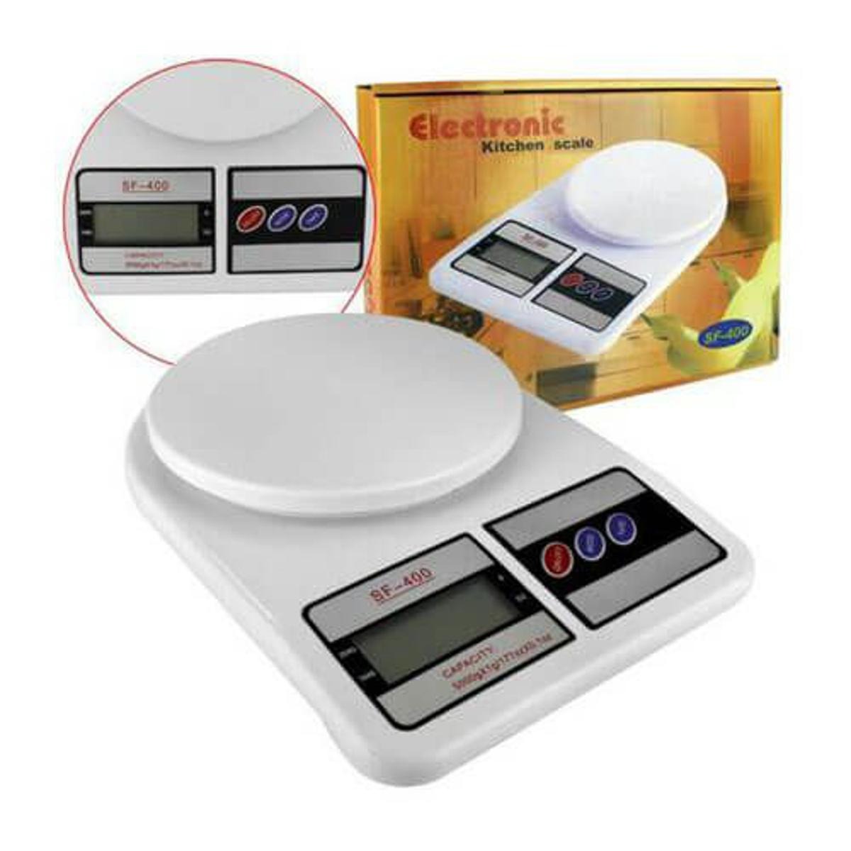 Kitchen Scale SF-400 Digital Electronic Weight Machine With Cell – Food & Grocery Measuring Scale Upto 10 KG
