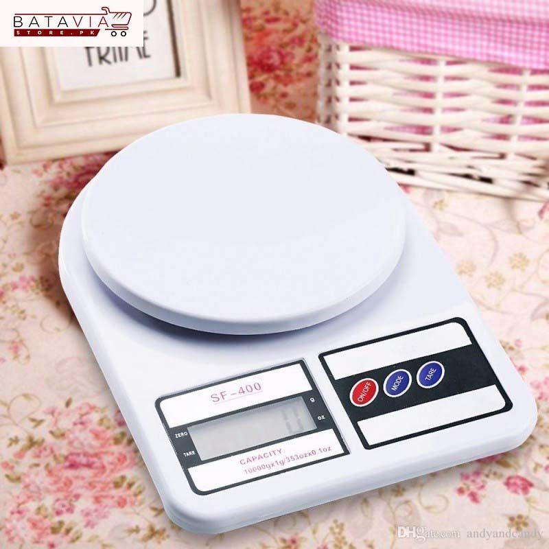 Kitchen Scale SF-400 Digital Electronic Weight Machine With Cell – Food & Grocery Measuring Scale Upto 10 KG