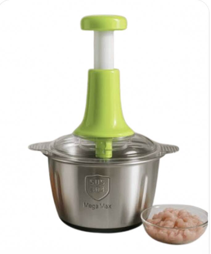 2L Manual Food Chopper | Stainless Steel Push Chopper | Kitchen Multi-Purpose Vegetable And Nuts Chopper2L Manual Food Chopper | Stainless Steel Push Chopper | Kitchen Multi-Purpose Vegetable And Nuts Chopper