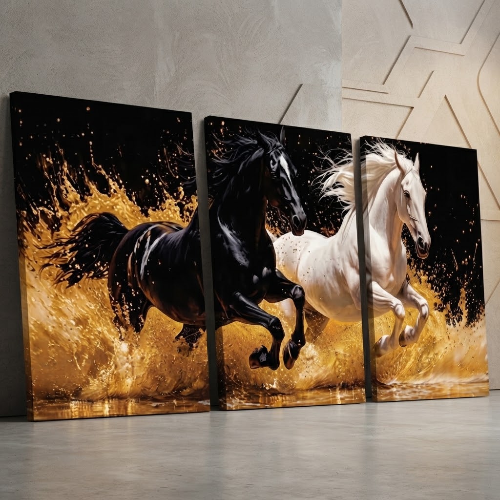 Set Of 3 Premium Wall Art Photo Tiles – Modern Home Decor Sets 8x11