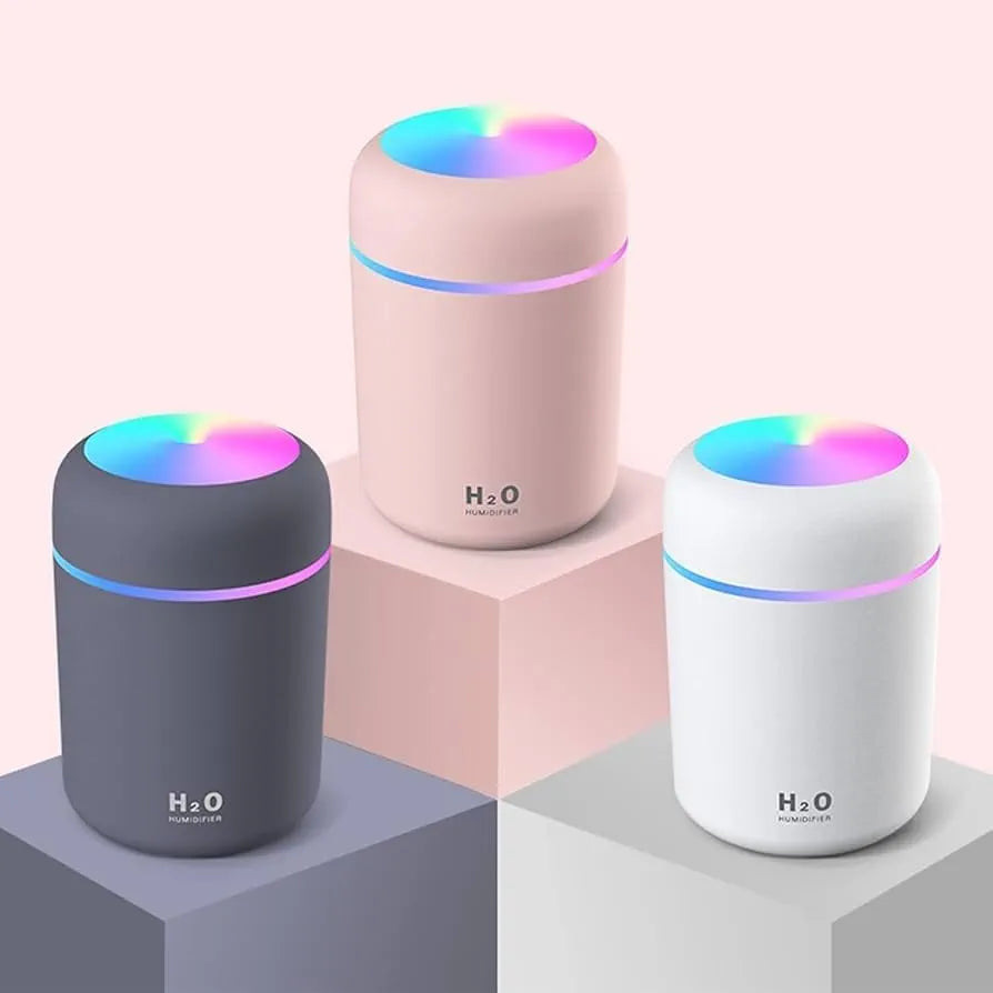 Premium Cool Mist Humidifier With 7-Color LED Light - Random Color