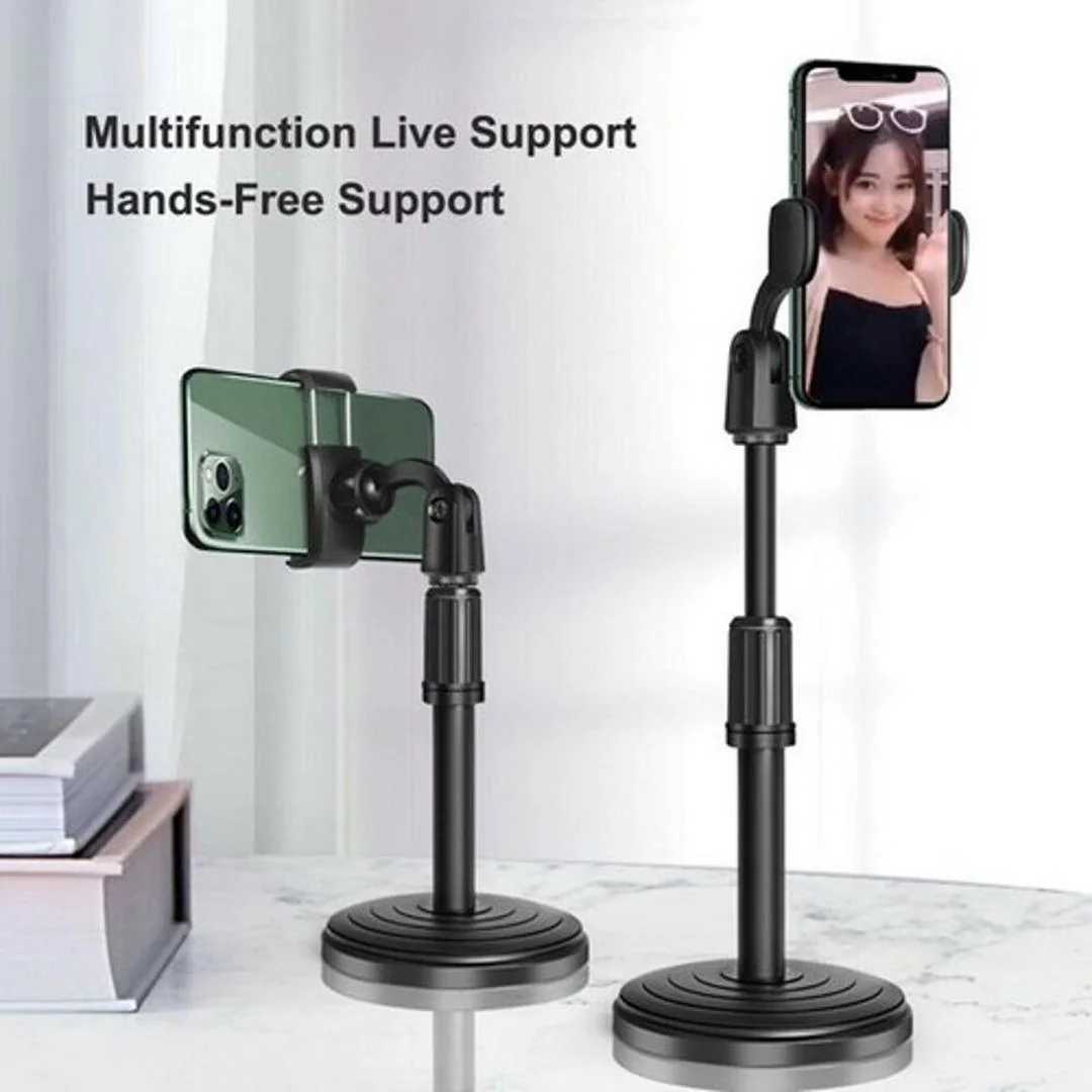 Portable Tripod Stand For Smartphones 360° Rotating Black Plastic