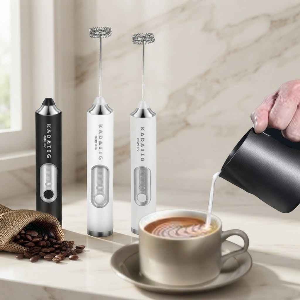 Coffee Beater & Milk Frother – Handheld Electric Mini Mixer For Latte, Cappuccino & Eggs