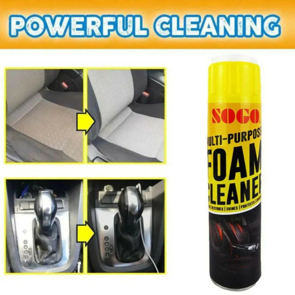 Imported SOGO MULTI-PURPOSE FOAM CLEANER WITH BRUSH CAP | Car Interior Sofa Cleaner - 650 Ml