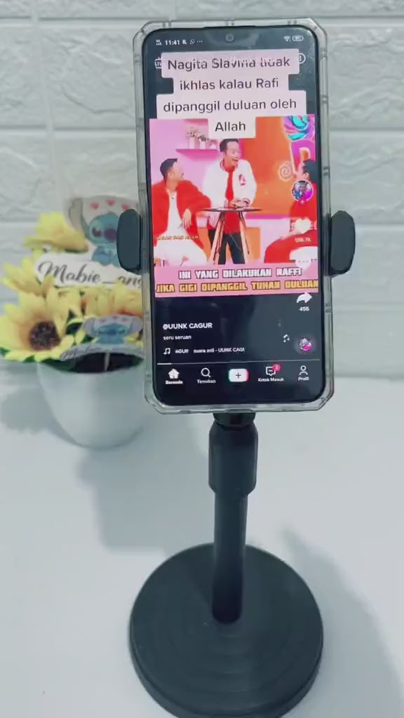 Portable Tripod Stand For Smartphones 360° Rotating Black Plastic